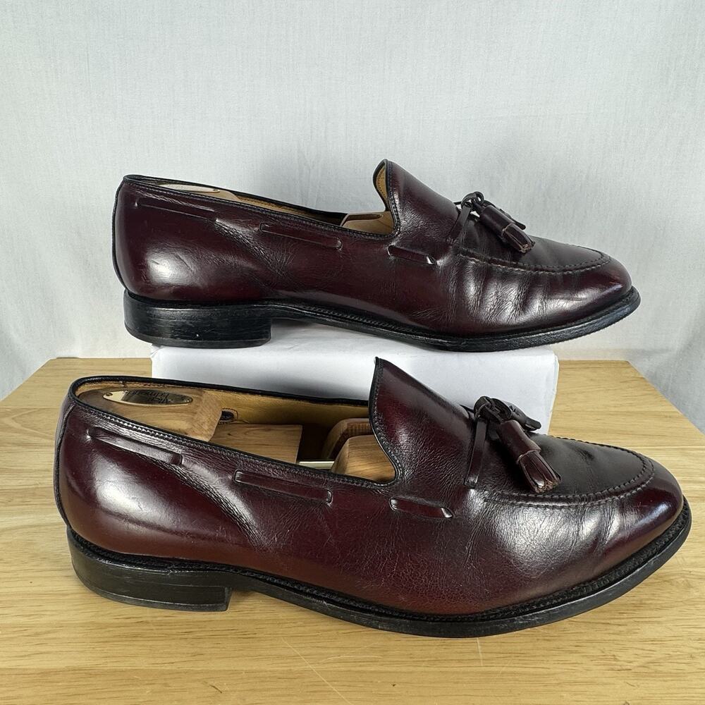 Allen Edmonds Cavanaugh Mens Tassel Loafers 11 EEE Burgundy 76518, Timeless
